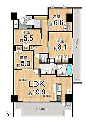 ローレルコート八事広路町 3LDKの間取図画像