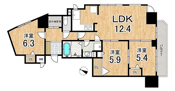 【間取図】3LDK