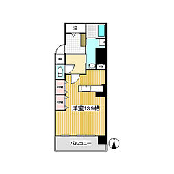 シティドエル 1DKの間取図画像