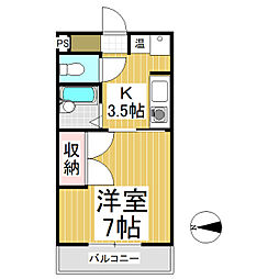 Maメゾン 1Kの間取図画像