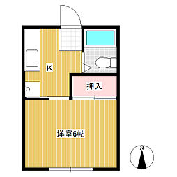 レジデンス中央1 1Kの間取図画像