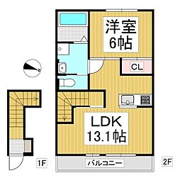 Yucca Terrace 1LDKの間取図画像