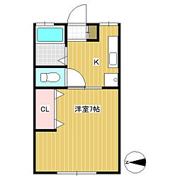 デルトラウム 1Kの間取図画像