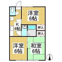ローレンス宮崎 3Kの間取図画像