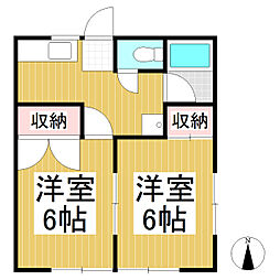 Bonheur3 2Kの間取図画像