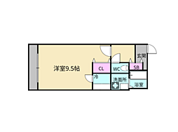 中野ビル2 1Kの間取図画像
