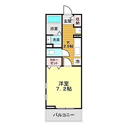 ナイツシャトー 1Kの間取図画像