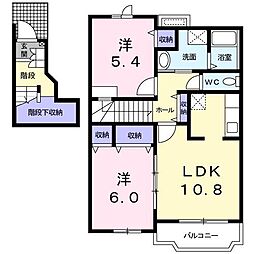 クラシックヒルズ 2LDKの間取図画像