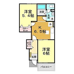 リーオ・ピーノ 2DKの間取図画像