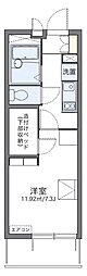 レオパレス入江 1Kの間取図画像