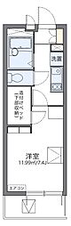 レオパレス入江 1Kの間取図画像