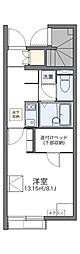 レオネクストアダージョ 1Kの間取図画像