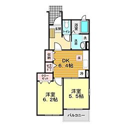シュトラール1 2DKの間取図画像