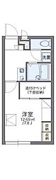 レオパレスYUKI 1Kの間取図画像