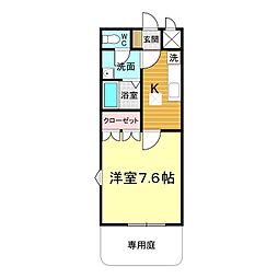エスポアール 1Kの間取図画像