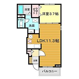 コリーヌ.MA 1LDKの間取図画像