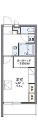 レオパレス大町 1Kの間取図画像