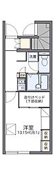 レオパレス蔵敷 1Kの間取図画像