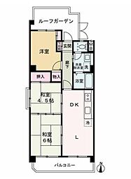 宝東海橋ハイツ 3LDKの間取図画像