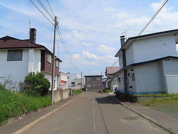 西側から撮影した前面道路の画像です。