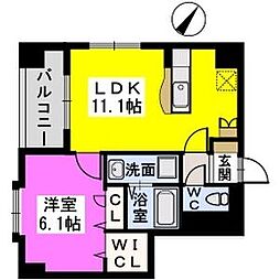 ユーケーアベニュー 1LDKの間取図画像