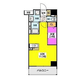ナッジワン香椎駅前 1LDKの間取図画像