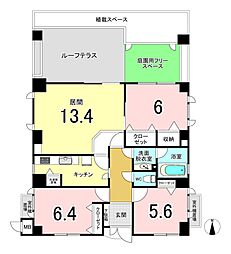 プリシード本厚木 3LDKの間取図画像