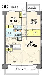 ポレスター高崎レジデンス 2SLDKの間取図画像