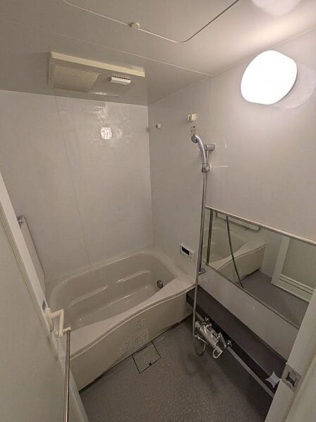 一日の疲れをゆったりと癒やせる清潔感のあるバスルーム。※本画像は居住中の物件であり、入居者様の家具をCGで消した画像も含まれます。