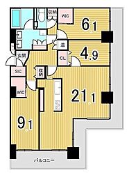 D'グラフォート札幌ステーションタワー 3LDKの間取図画像