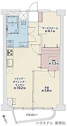 インペリアル札幌 1SLDKの間取図画像