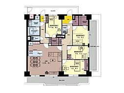 ライオンズマンション鶴見本町通り 4LDKの間取図画像
