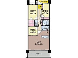 ヴィスタシア港北の丘 3LDKの間取図画像
