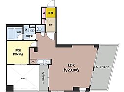 ロワール岸根公園 1LDKの間取図画像