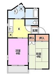 メゾン・ド・シャトー1 2Kの間取図画像