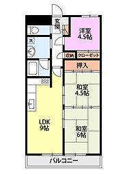 グリーンパレス 3DKの間取図画像
