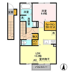 レガーロ潟町 1LDKの間取図画像