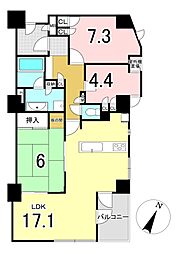 ベルヴィル鶴巻 3LDKの間取図画像