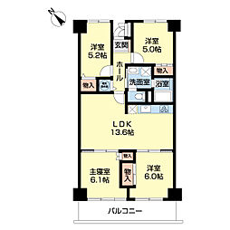 シャルム西千葉 4LDKの間取図画像