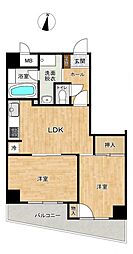 サンライズマンション花小金井 2LDKの間取図画像