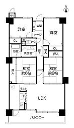 ライオンズマンション鈴蘭台壱番館 4LDKの間取図画像