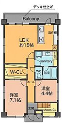 Mプラザ彦根駅前 2SLDKの間取図画像