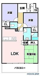 サーパス城南けやき通り 3LDKの間取図画像