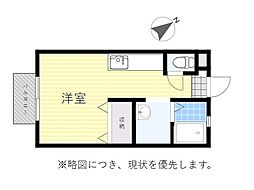 YUアパート ワンルームの間取図画像