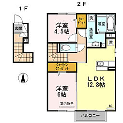 セジュール志村 2LDKの間取図画像