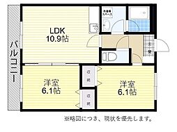 シャトルハウス2 2LDKの間取図画像