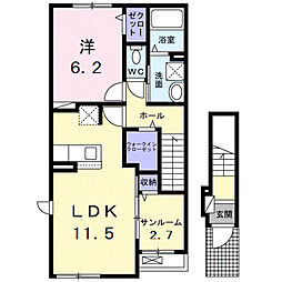 ステラ1 1LDKの間取図画像