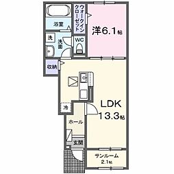 グランメゾン フーミー 1LDKの間取図画像