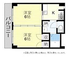 コーポ月ケ平 2Kの間取図画像