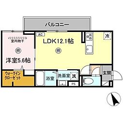 PREMILIFE大在浜EAST 1LDKの間取図画像